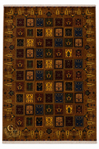 Belzhiki handmade Afghan regional carpet with Mirror Design – 100% Turkman wool, 40x40 knots per 10cm, 2x3m, woven in Mazar-e-Sharif, Balkh, Afghanistan by Golden Loom