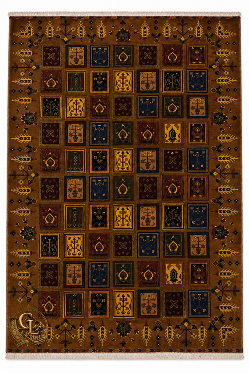 Belzhiki handmade Afghan regional carpet with Mirror Design – 100% Turkman wool, 40x40 knots per 10cm, 2x3m, woven in Mazar-e-Sharif, Balkh, Afghanistan by Golden Loom