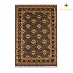 The Mazar-e-Sharif Aqcha Legacy, a hand-knotted Afghan wool carpet shown in full.