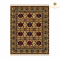 The Mazar-e-Sharif Wheat Legacy, a hand-knotted Afghan wool carpet shown in full.