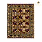 The Mazar-e-Sharif Wheat Legacy, a hand-knotted Afghan wool carpet shown in full.