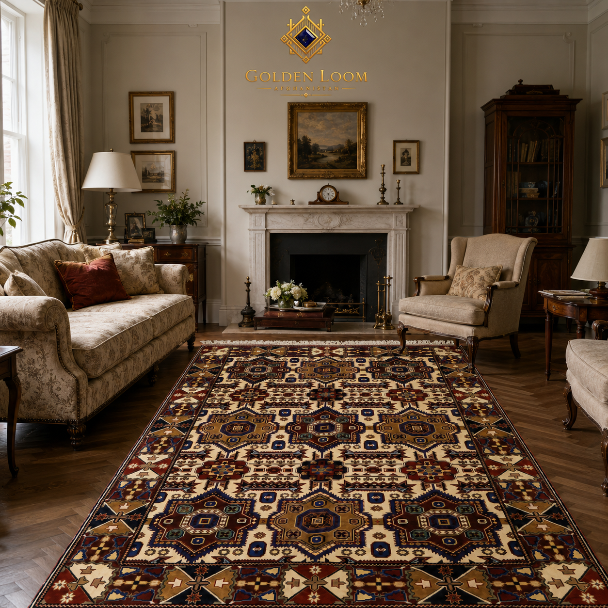 Belzhiki Mamluk Afghan Carpet – Hand-Knotted | Jawzjan, Afghanistan