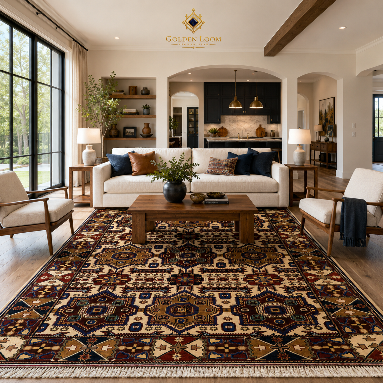 Belzhiki Mamluk Afghan Carpet – Hand-Knotted | Jawzjan, Afghanistan