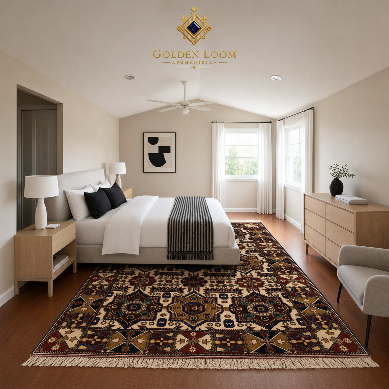 Belzhiki Mamluk Afghan Carpet – Hand-Knotted | Jawzjan, Afghanistan