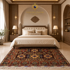 Regional Rug – Wheat Pattern Blue | Handwoven Afghan Carpet