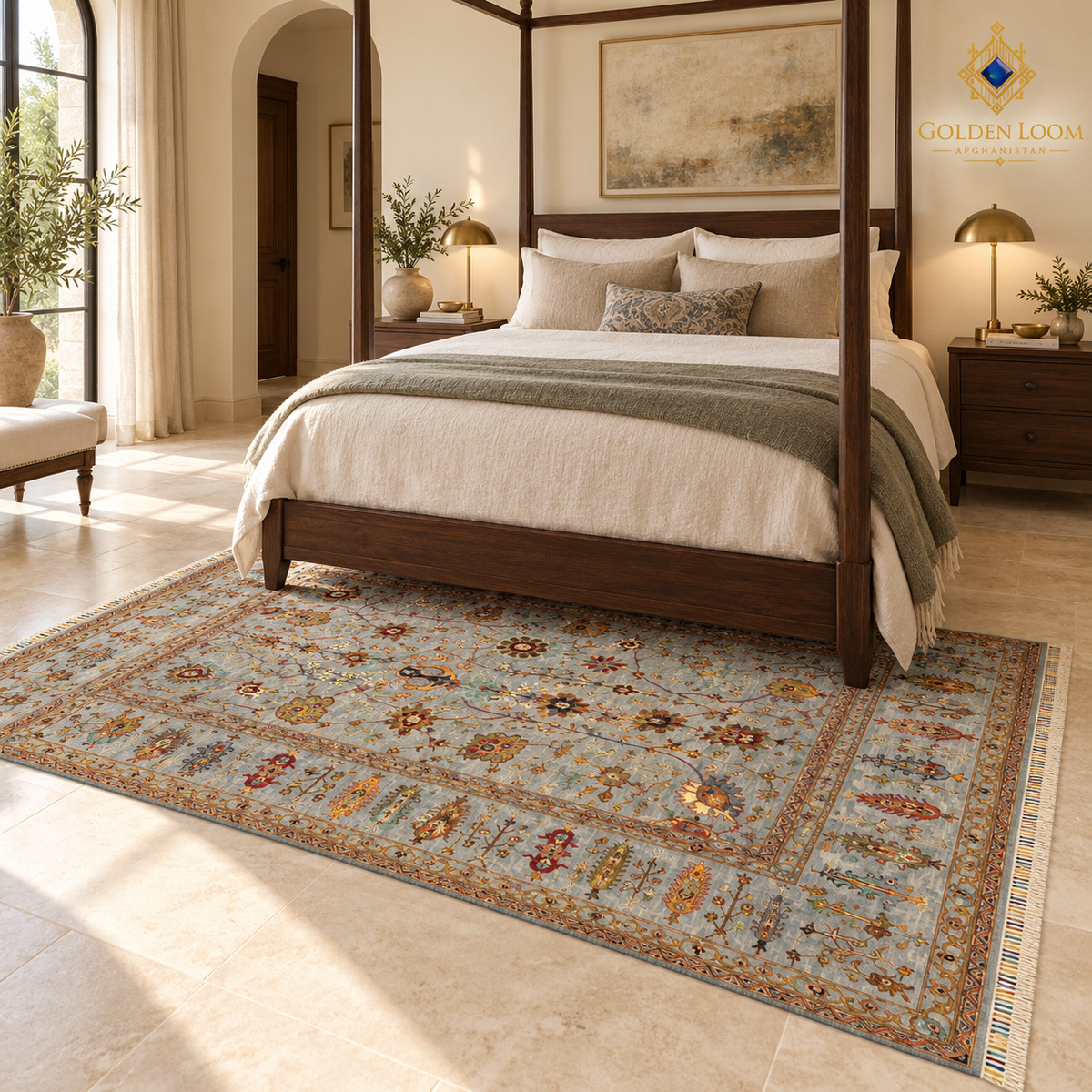 The Jawzjan Sultani Diamond Legacy | Hand-Knotted Chobi Afghan Wool Carpet