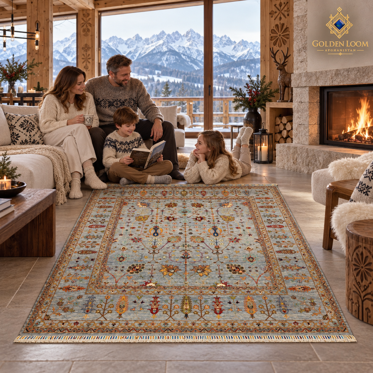 The Jawzjan Sultani Diamond Legacy | Hand-Knotted Chobi Afghan Wool Carpet