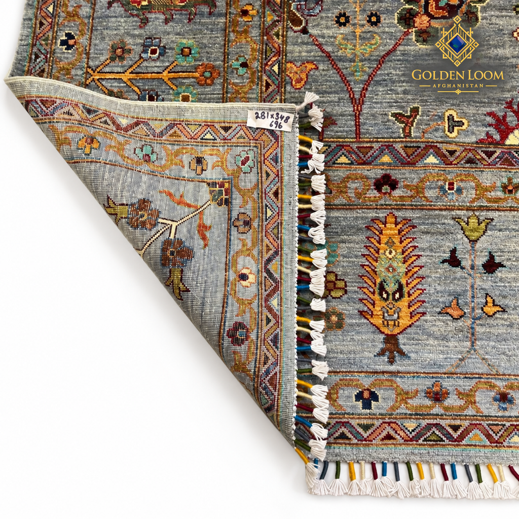 The Jawzjan Sultani Diamond Legacy | Hand-Knotted Chobi Afghan Wool Carpet