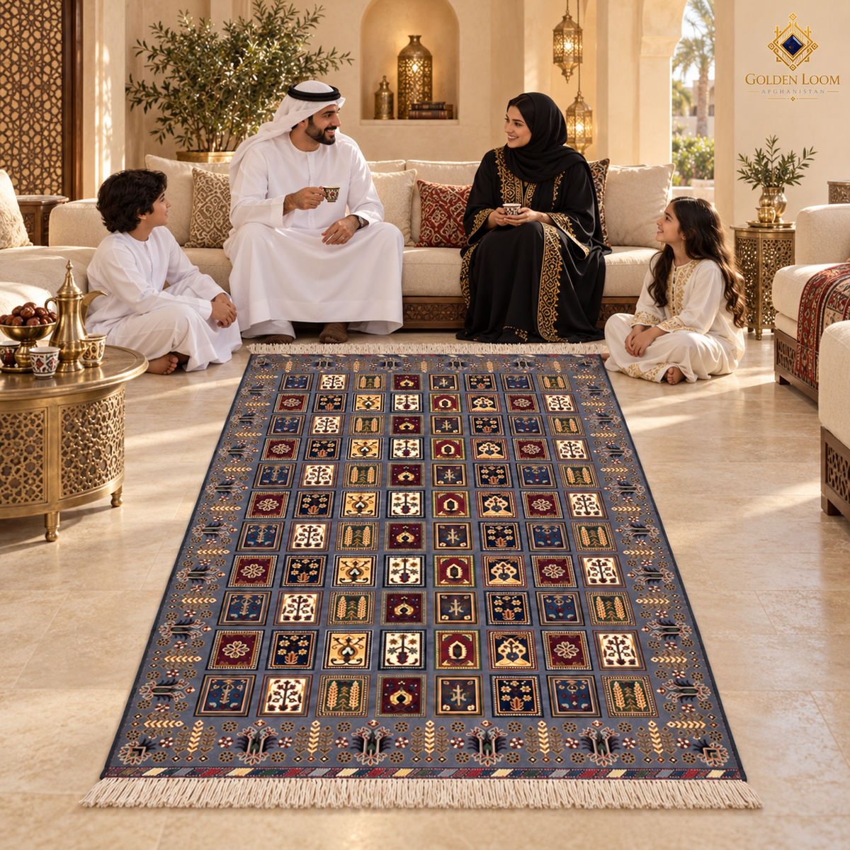 The Afghan Regional Mirror Legacy | Hand-Knotted Afghan Wool Carpet