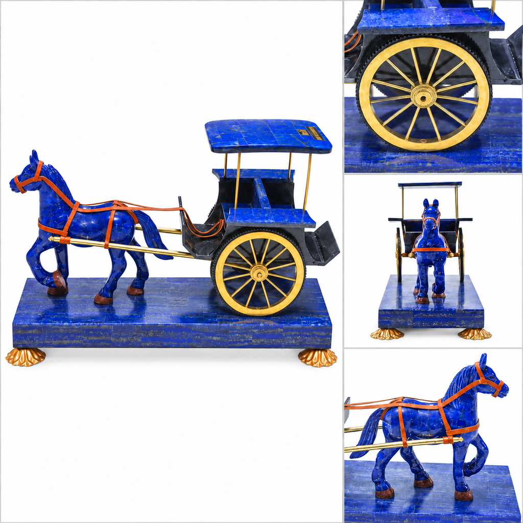 The Royal Carriage | Handcrafted Lapis Lazuli Sculpture