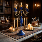 Royal Lapis Lazuli Five-Arm Candelabrum