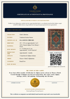 A product authenticity certificate for a traditional hand-knotted Afghan wool carpet by Golden Loom