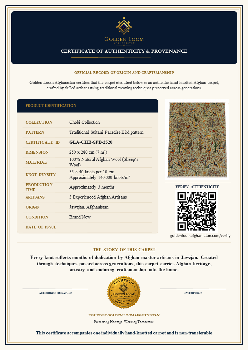 Certificate of authenticity 