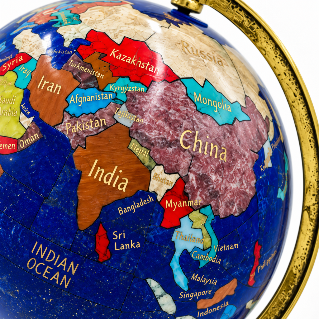 Macro-viewed of Lapis Lazuli globe