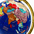 Macro-viewed of Lapis Lazuli globe