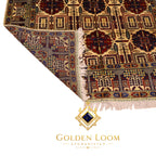 The Mazar-e-Sharif Wheat Legacy highlighting its hand-knotted pattern, natural wool and artisan craftsmanship.