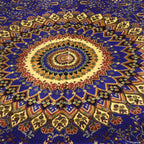 full pattern view of the peacock carpet.
