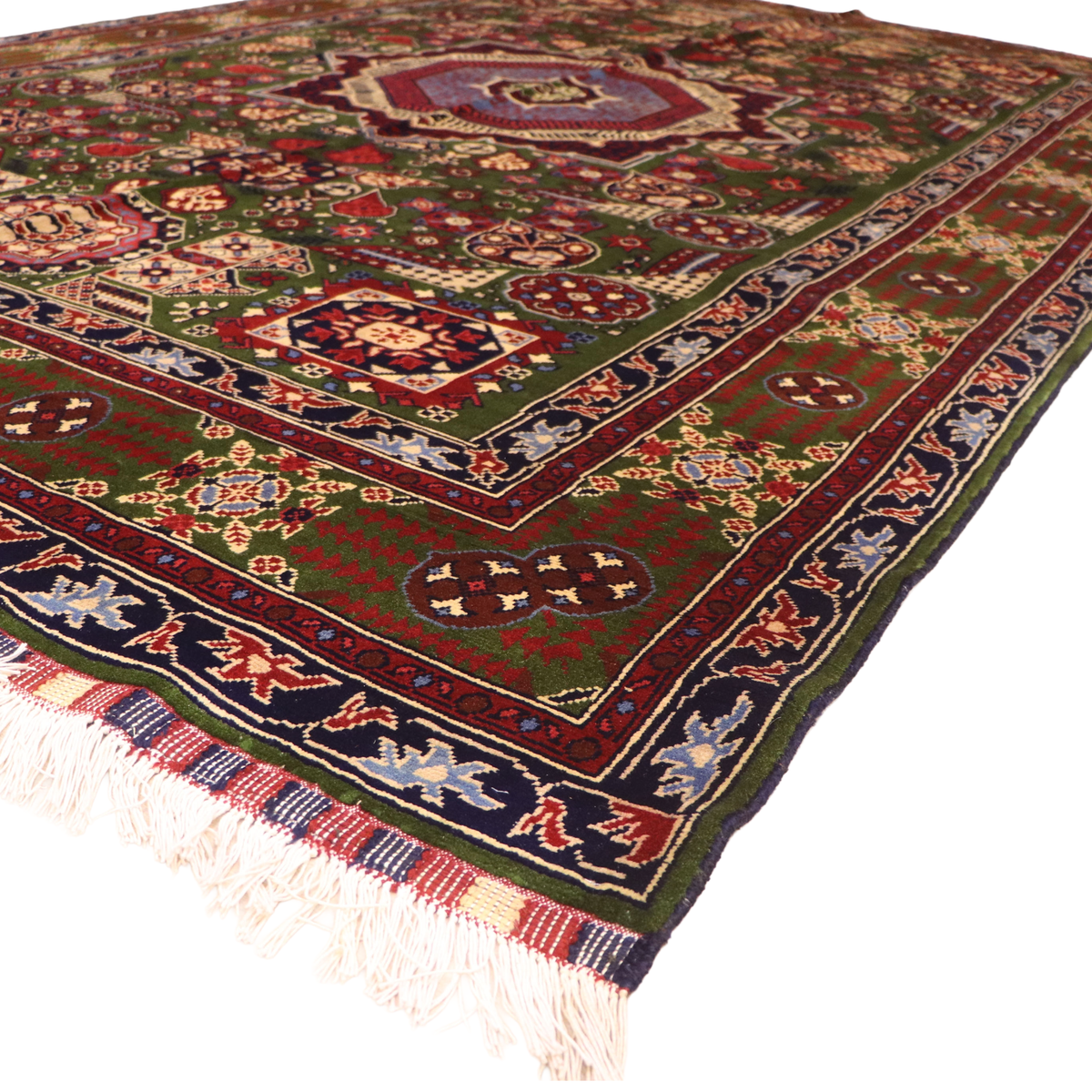 The Mazar-e-Sharif Mamluk Legacy Pair highlighting its hand-knotted pattern, natural wool and artisan craftsmanship.