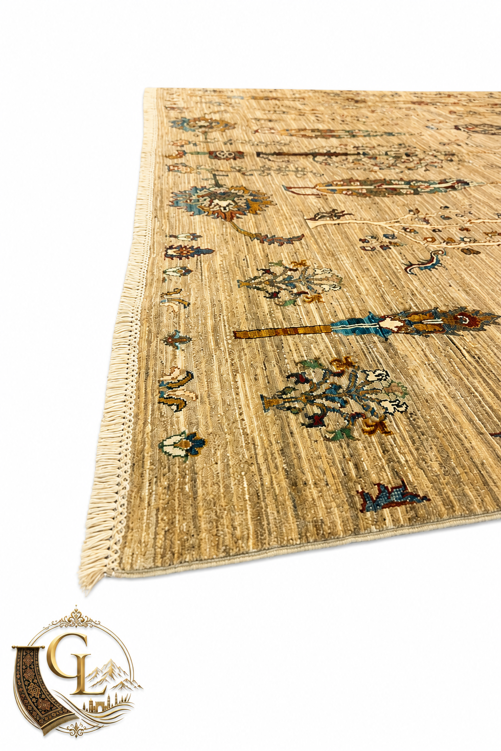 Chobi Tree of Life — Hand-Knotted Afghan Carpet | 240×301 cm