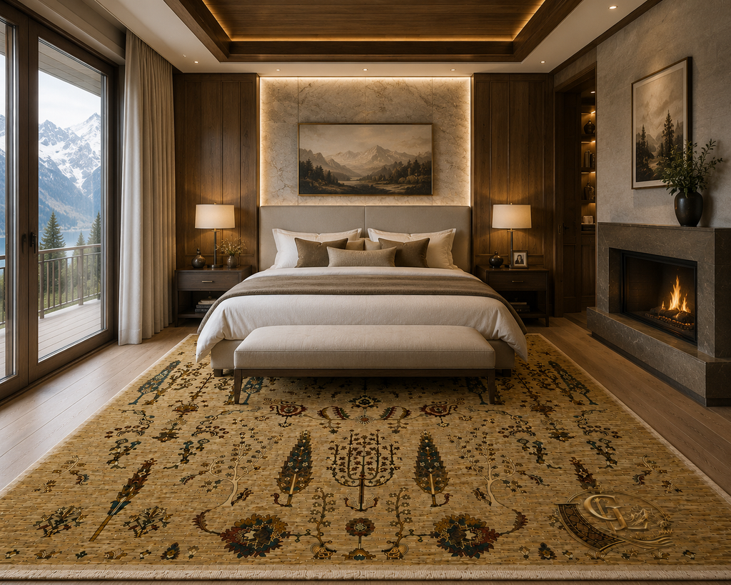 Chobi Tree of Life — Hand-Knotted Afghan Carpet | 240×301 cm