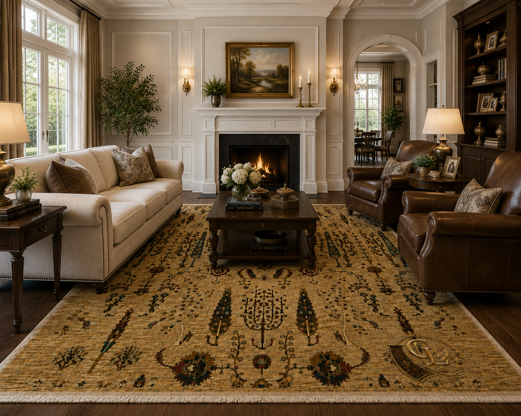 Chobi Tree of Life — Hand-Knotted Afghan Carpet | 240×301 cm