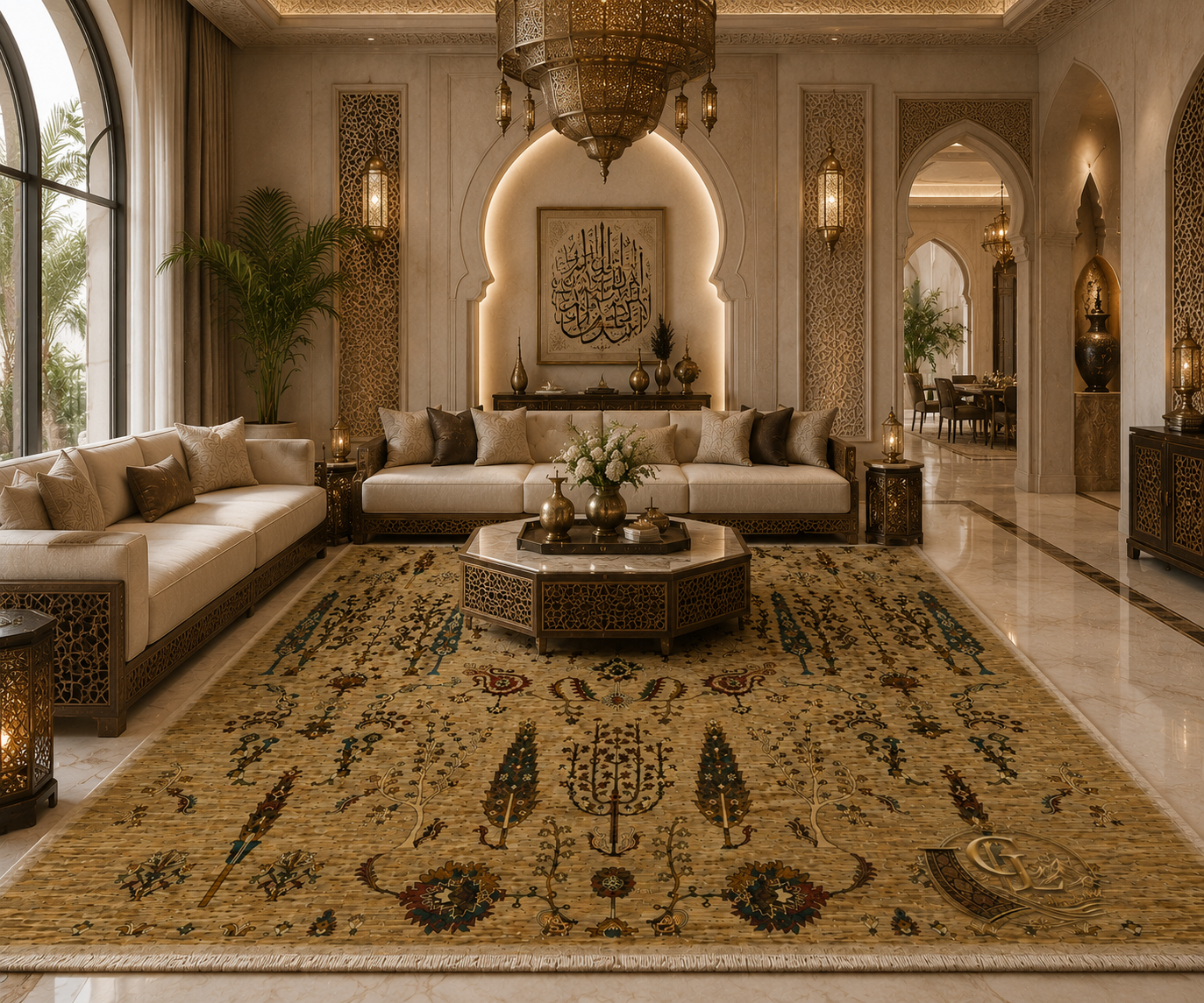 Chobi Tree of Life — Hand-Knotted Afghan Carpet | 240×301 cm