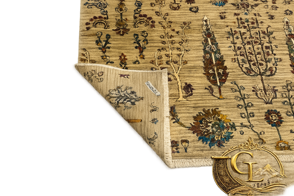 Chobi Tree of Life — Hand-Knotted Afghan Carpet | 240×301 cm