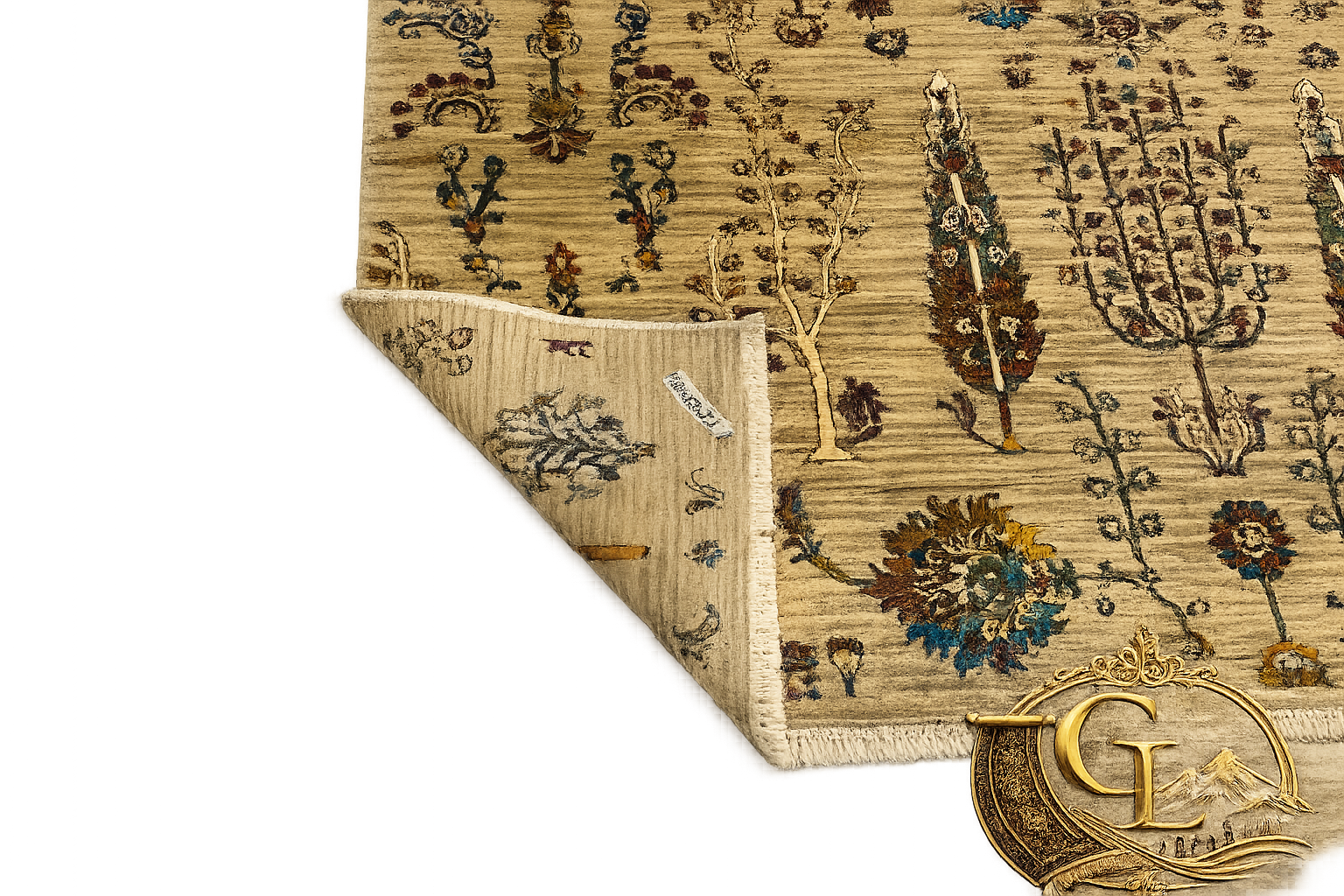 Chobi Tree of Life — Hand-Knotted Afghan Carpet | 240×301 cm