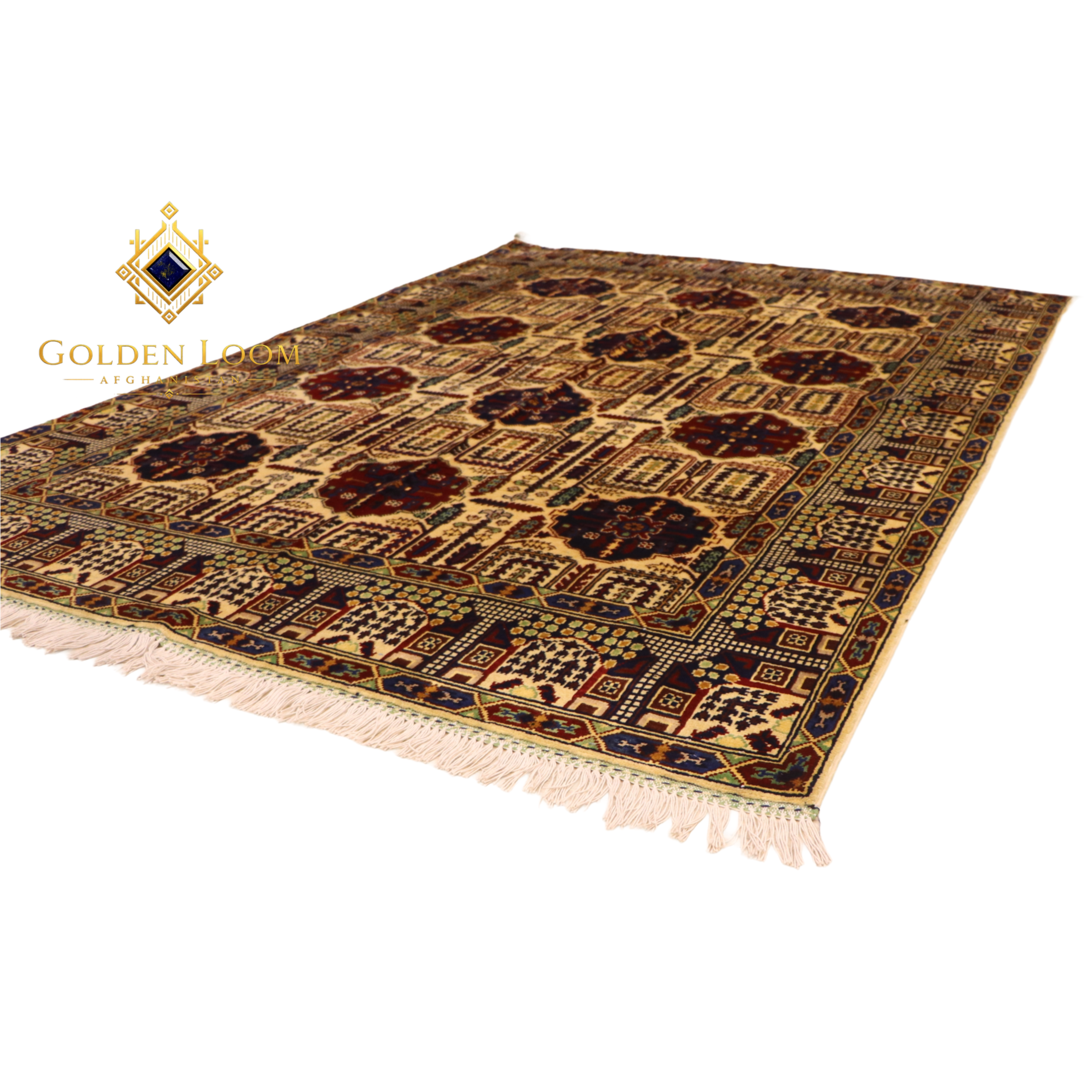 Regional Rug – Wheat Pattern | Hand-Knotted Afghan Carpet