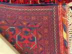 Afghan Khamyab Rug – Close-Up of Hand-Knotted Wool Pile and Pattern Detail
