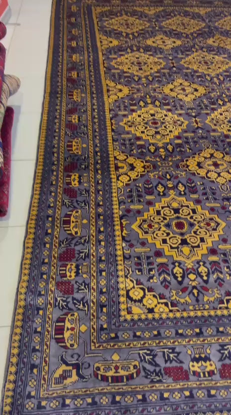 Hand-Knotted Belzhiki Carpet ZerKhaki Antique Design
