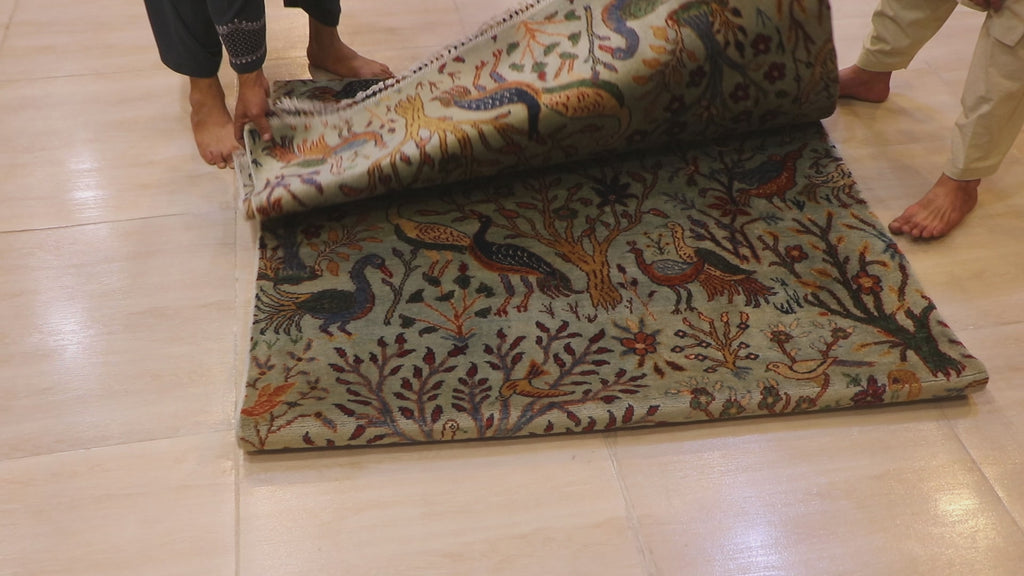 Chobi Sultani Paradise Bird Carpet | 250×280 cm | Handwoven in Afghanistan