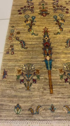 Chobi Tree of Life — Hand-Knotted Afghan Carpet | 240×301 cm