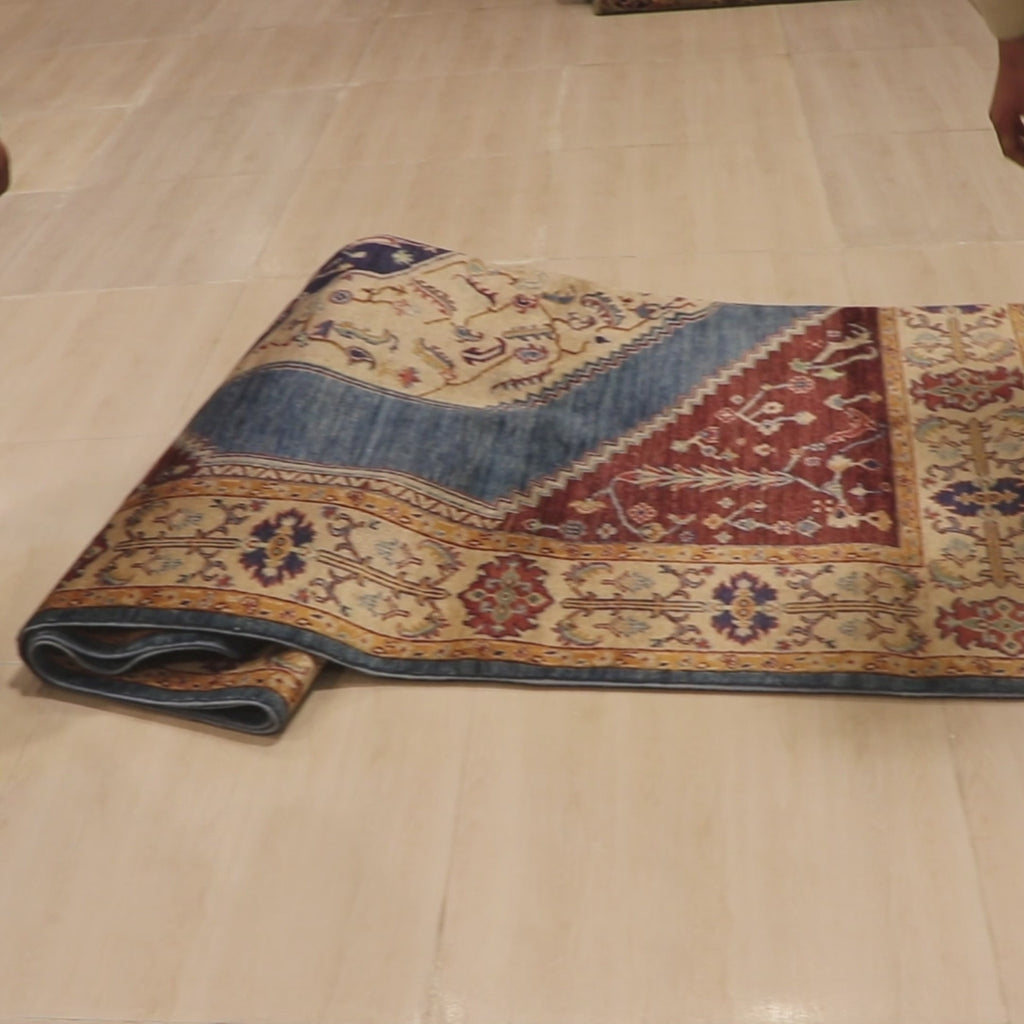 Chobi Kashan Lahori Hand-Knotted Afghan Carpet | 2×3m (7×10ft)