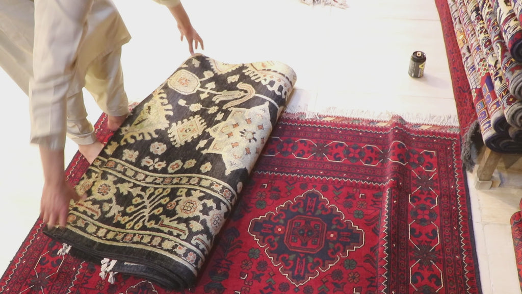 Chobi Vase Afghan Carpet – 7.60m² | Hand-Knotted in Mazar-e-Sharif